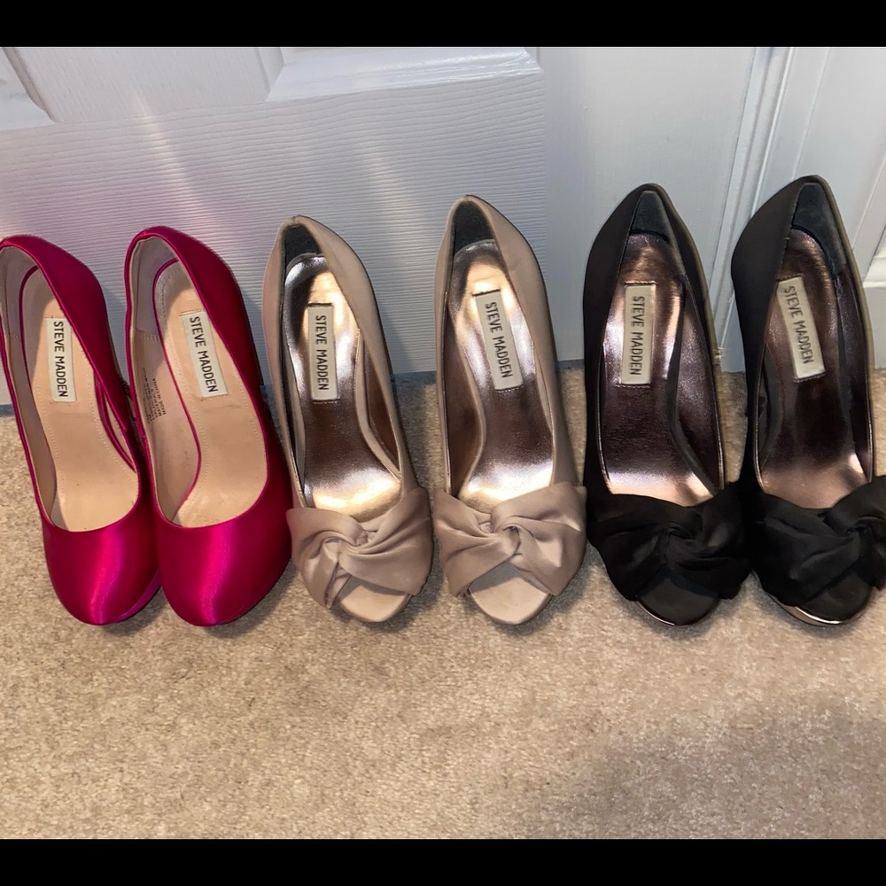 (3) Steve Madden High Heels size 7